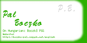 pal boczko business card